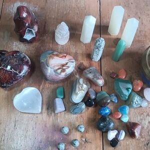 Gemstone and Crystal Collection With Sound Bowl